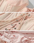 Rase le sol Puff Sleeve Corset Mini Dress - PINKPARKS