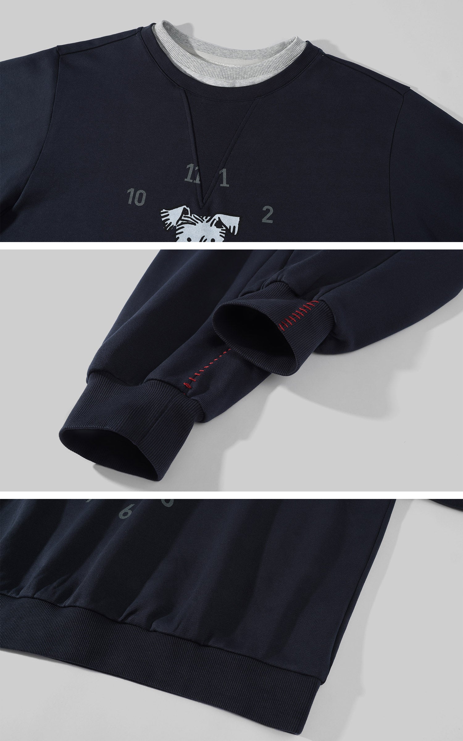 WARDEN EDGE Off Duty Graphic Sweatshirt &amp; Lace Ruffle Mini Skirt Set