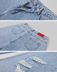 Rase le sol Distressed Wide-Leg Jeans