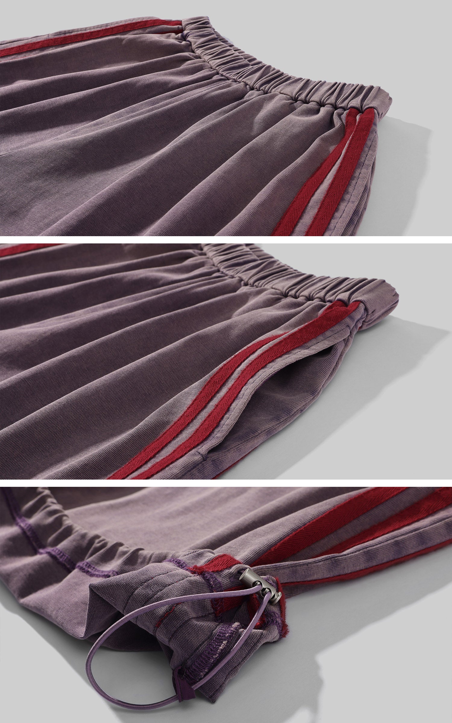 Rase le sol Washed Velvet-Feel Wide-Leg Track Pants