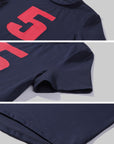WARDEN EDGE グラフィック「5」クロップドTシャツ
