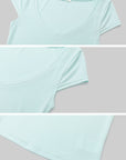 IAMXIAA Soft Stretch V-Neck Body-Hugging Cap Sleeve Top