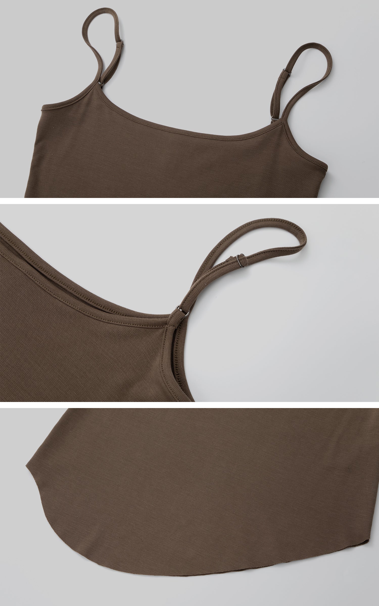 IAMXIAA 니트 레이어드 긴팔 &amp; 캐미솔 투피스 세트