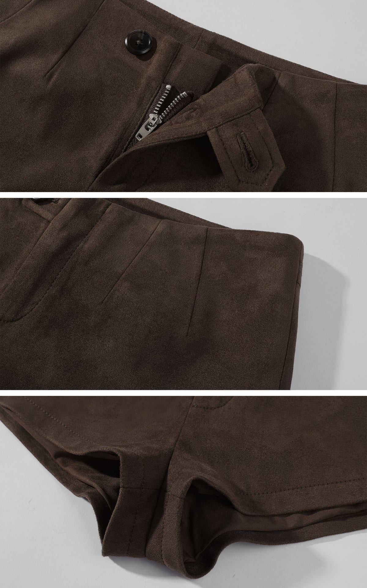 WARDEN EDGE Haut drapé épaules dénudées &amp; ensemble effet suédine Short