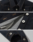 ROVENTE Cropped Denim Jacket with Structured Fit and Contrast Stitching