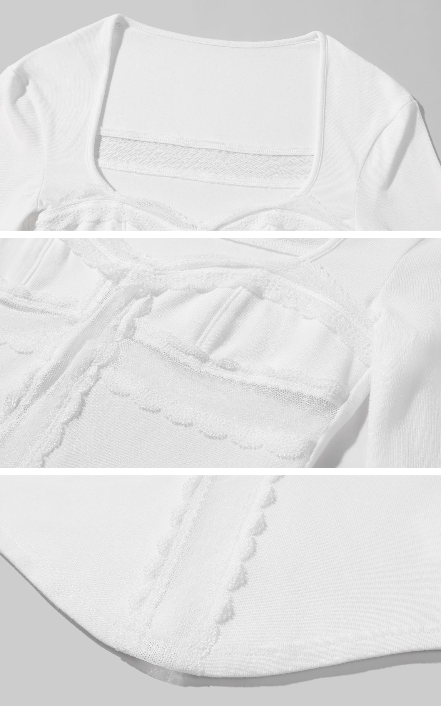 Rase le sol Lace Panel Corset Top