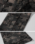 Pantalon cargo évasé camouflage