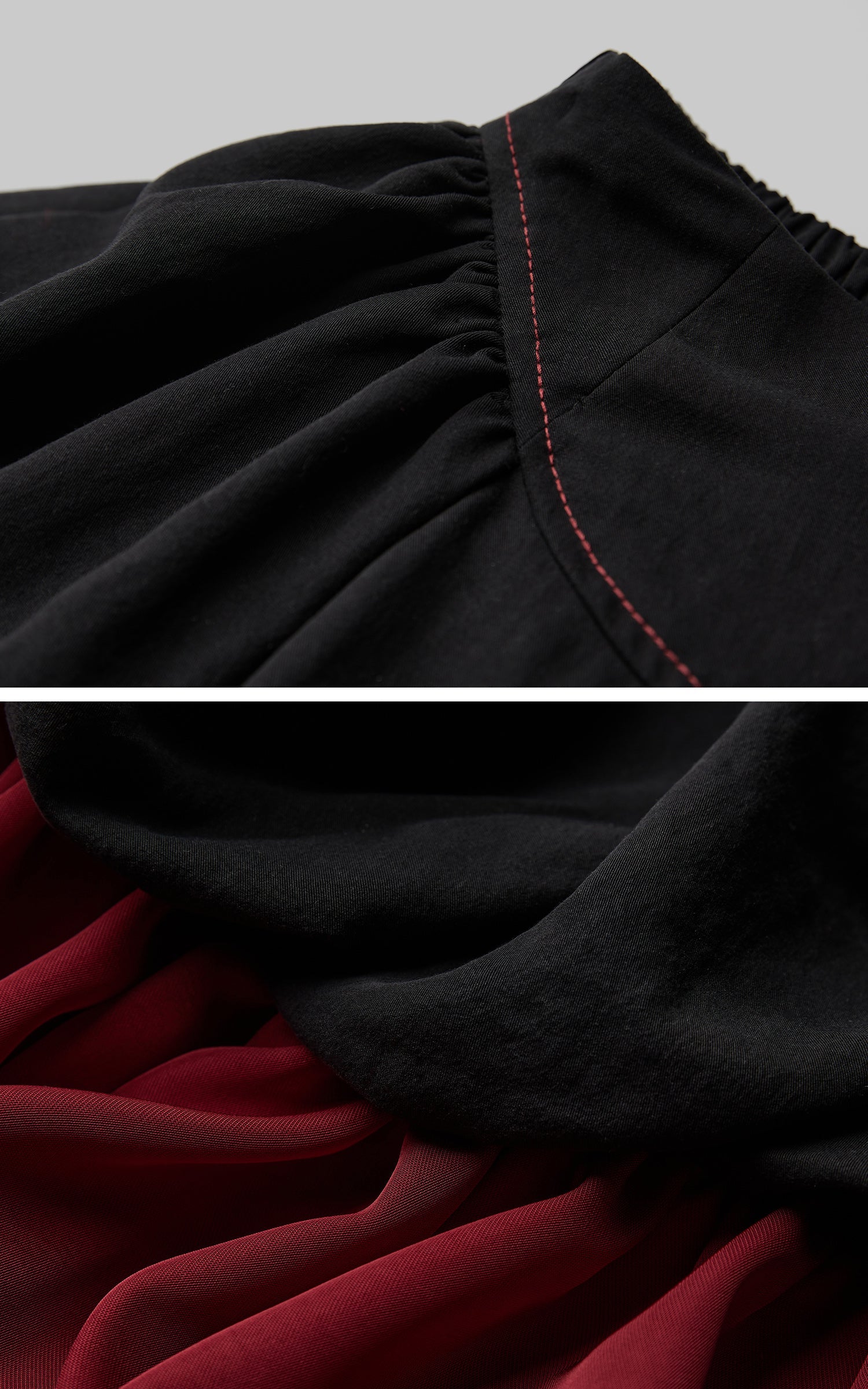 DOINDULGE Dual Layer Sculptural Bubble Hem Skirt