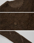 IAMXIAA Sheer Knit Button Up Cardigan
