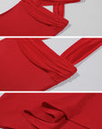 Rase le sol Scarlet Cross-Halter Tube Top