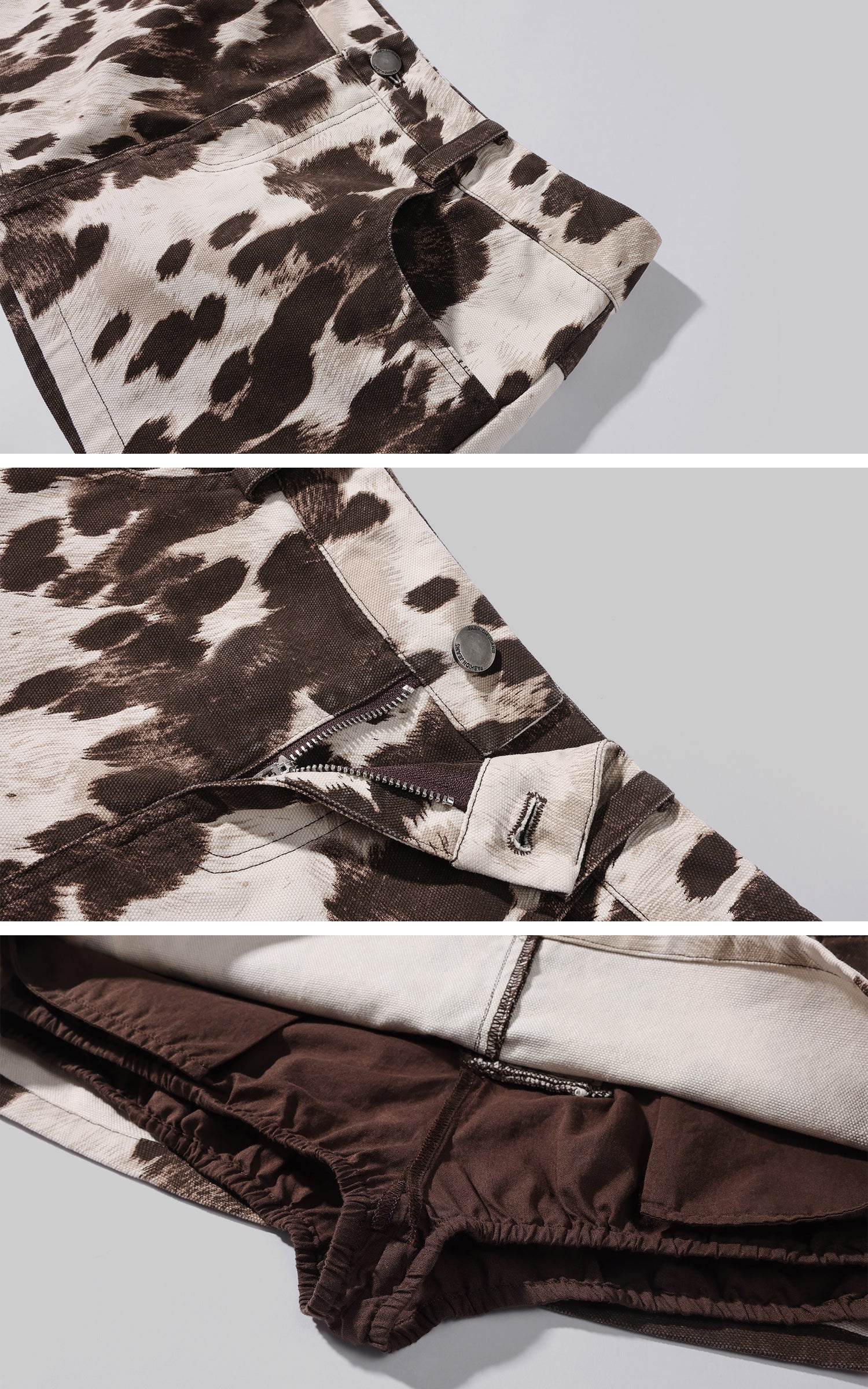 0122stepll Cow Print Mini Skirt