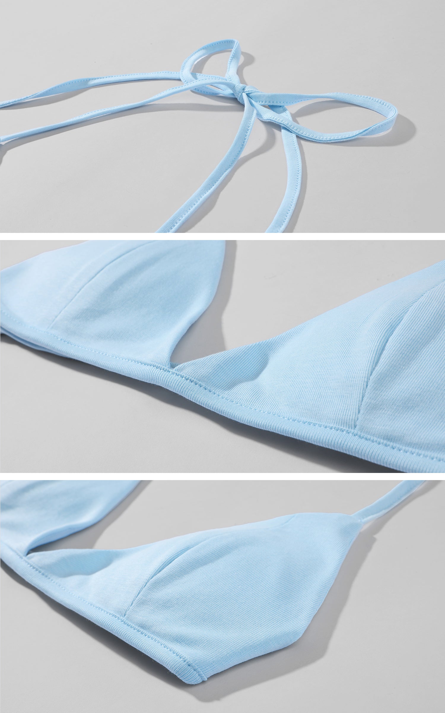 Rase le sol Asymmetric Tee &amp; Halter Bra Set