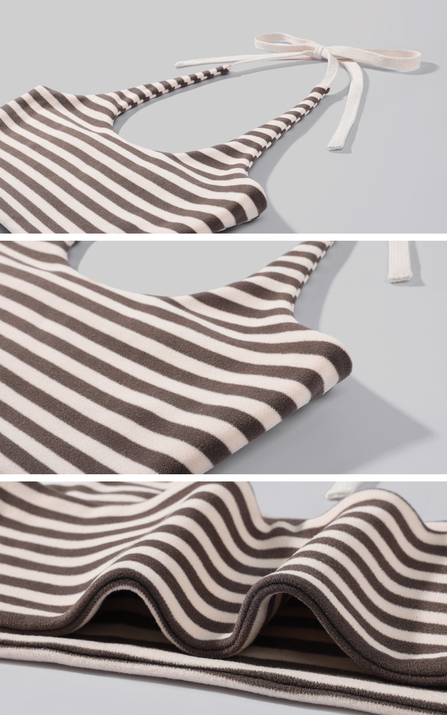 0122stepll Stripe Halter Top &amp; Wide Leg Pants Set