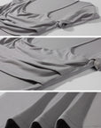 0122stepll Draped Ruched Slim Fit Top