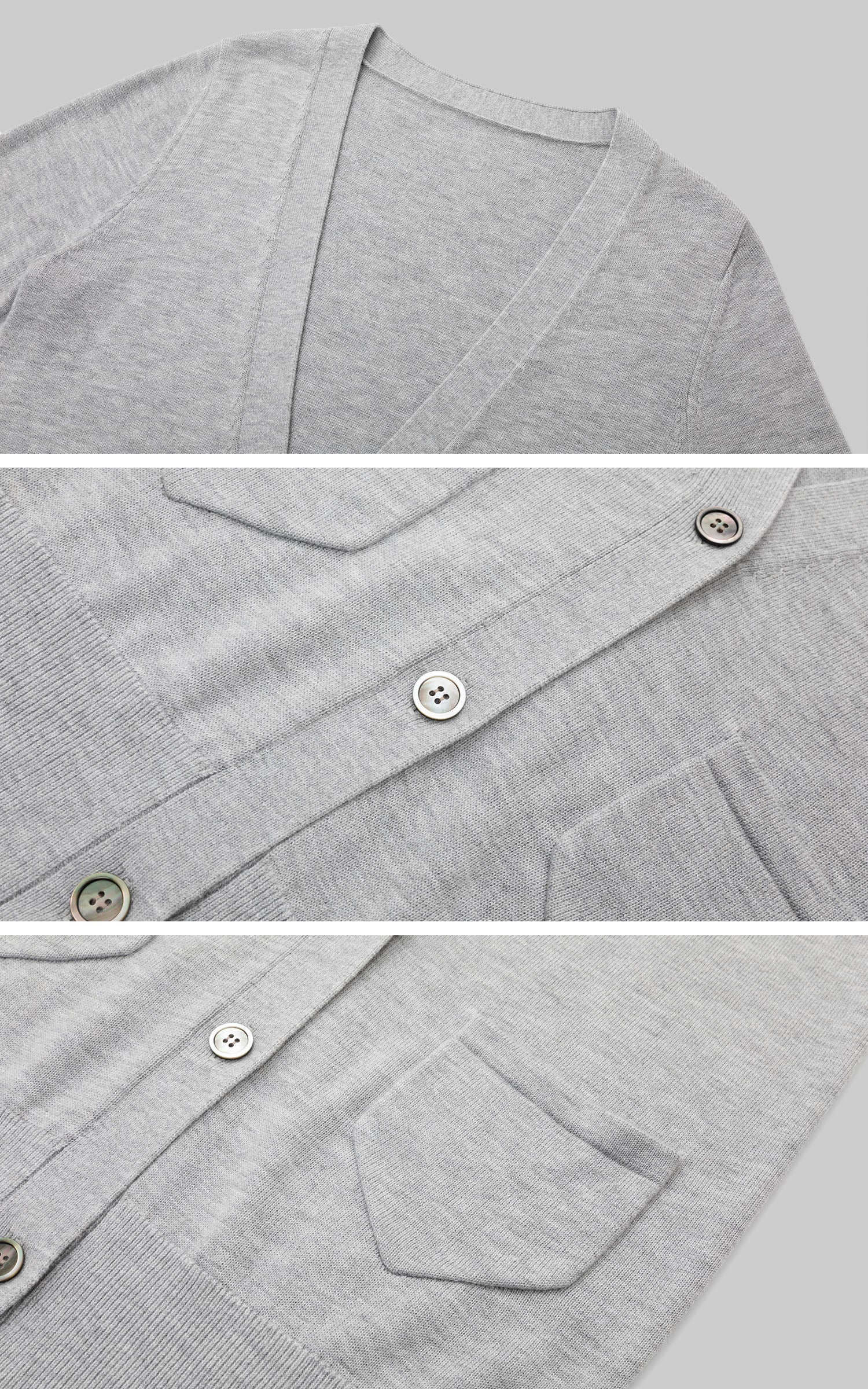 IAMXIAA Classic V-Neck Slim Knit Cardigan