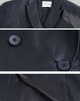 0122stepll Blazer Surdimensionné en Similicuir