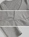IAMXIAA V-Neck T-Shirt & Flared Pants Set
