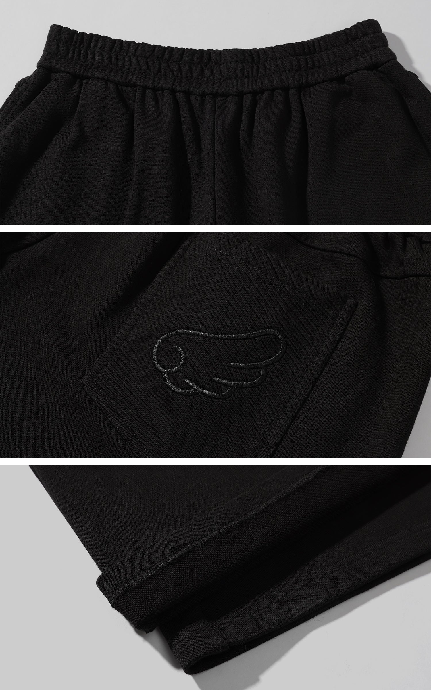 Rase le sol Bunny Ear Hoodie and Wide-Leg Sweatpants Set