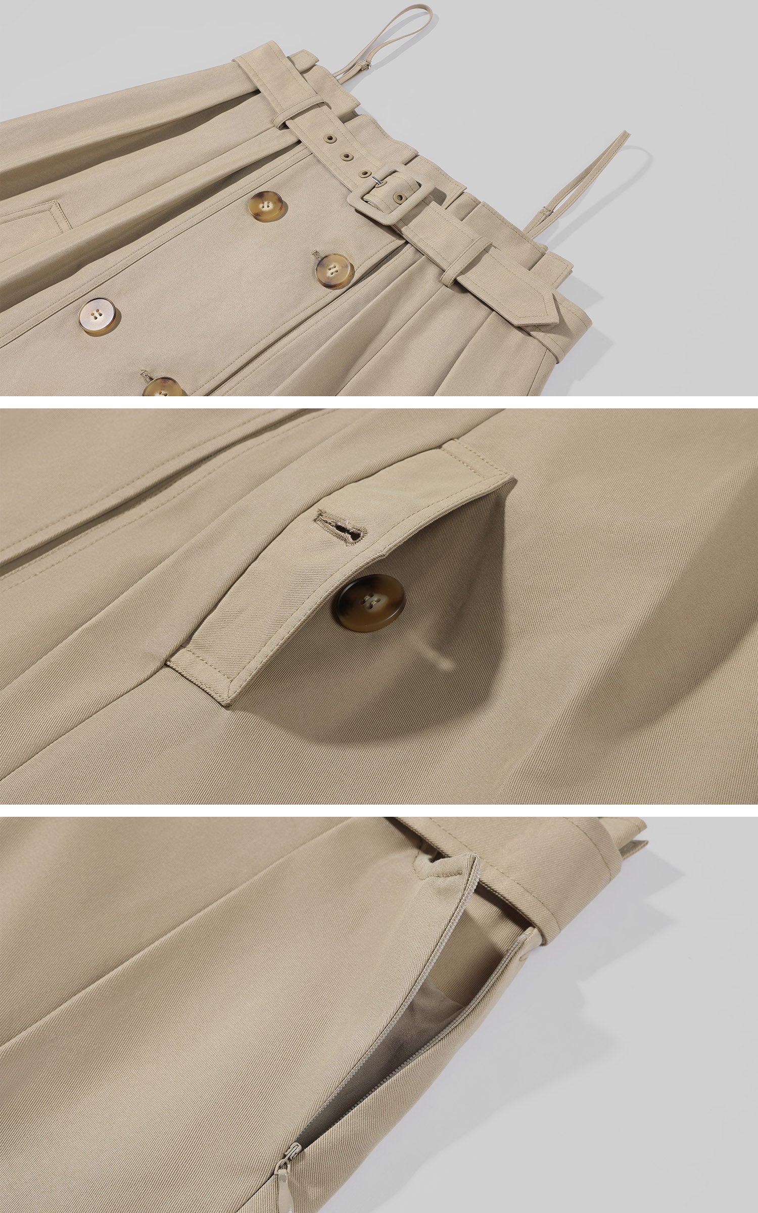 WARDEN EDGE Trench-Inspired Strap Mini Dress