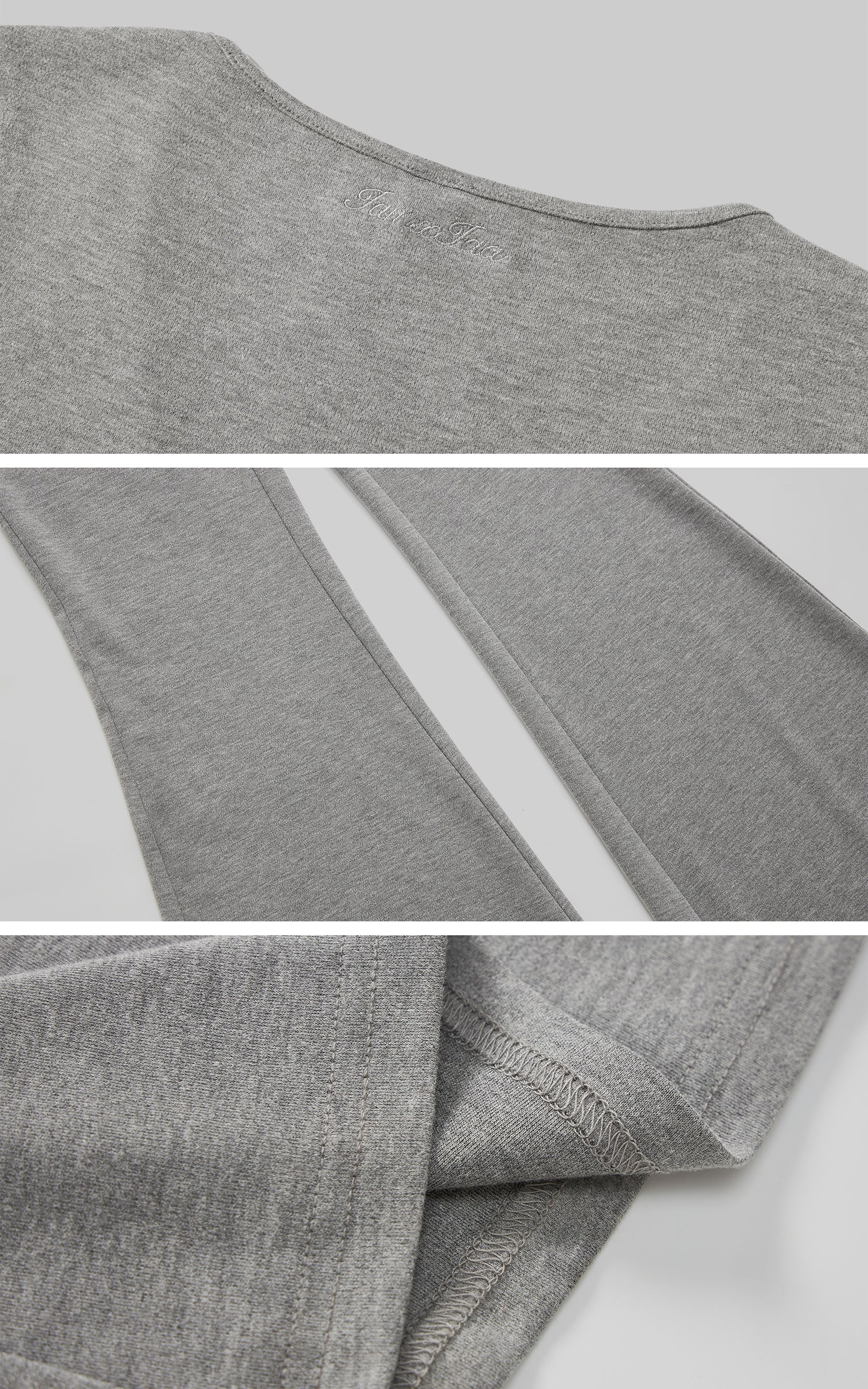 IAMXIAA VネックTシャツ &amp; フレアパンツセット