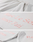 Rase le sol Sculpted Camisole & Slogan Embroidered Wide-Leg Shorts Set