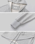 IAMXIAA Wrap Drawstring Hooded Long Sleeve Top