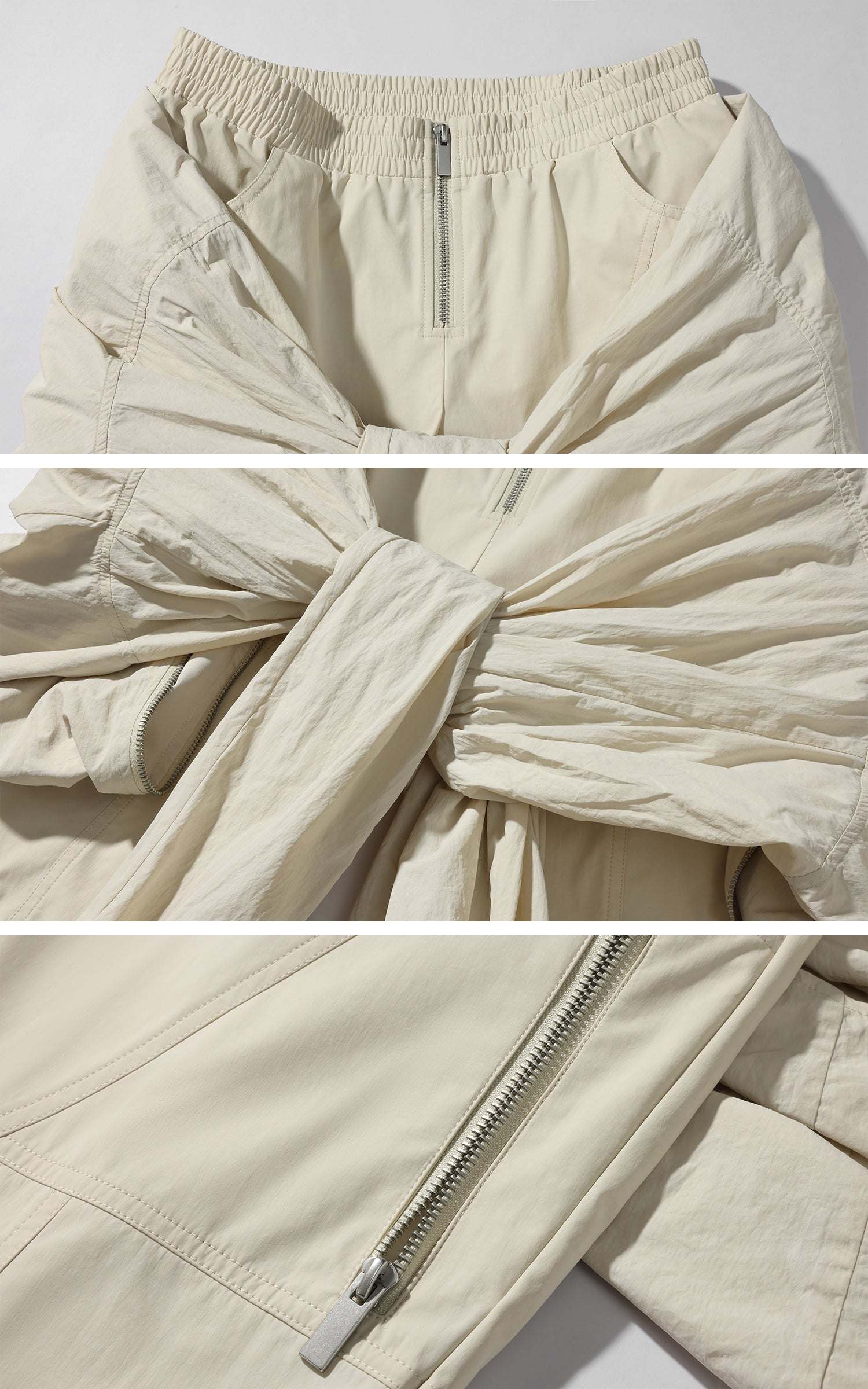 Rase le sol Knotted Detail Flared Casual Pants