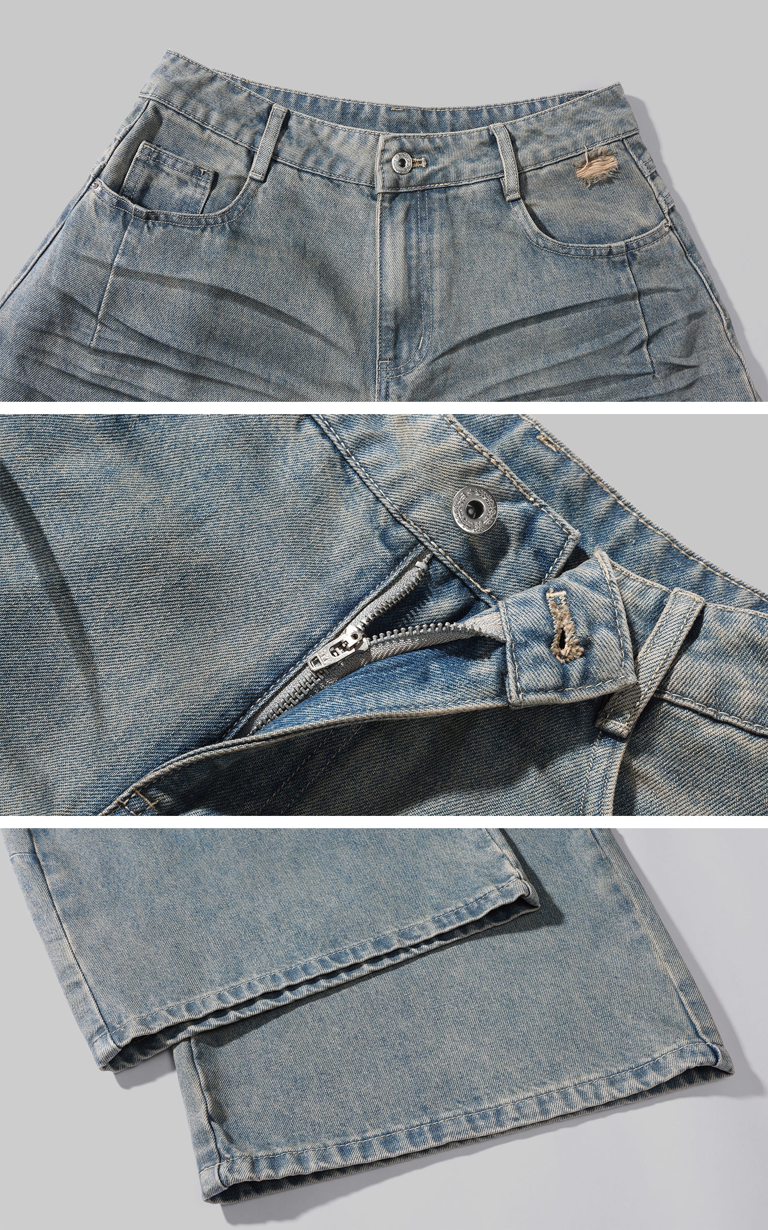 WARDEN EDGE Sculpted Wide Leg Denim Pants