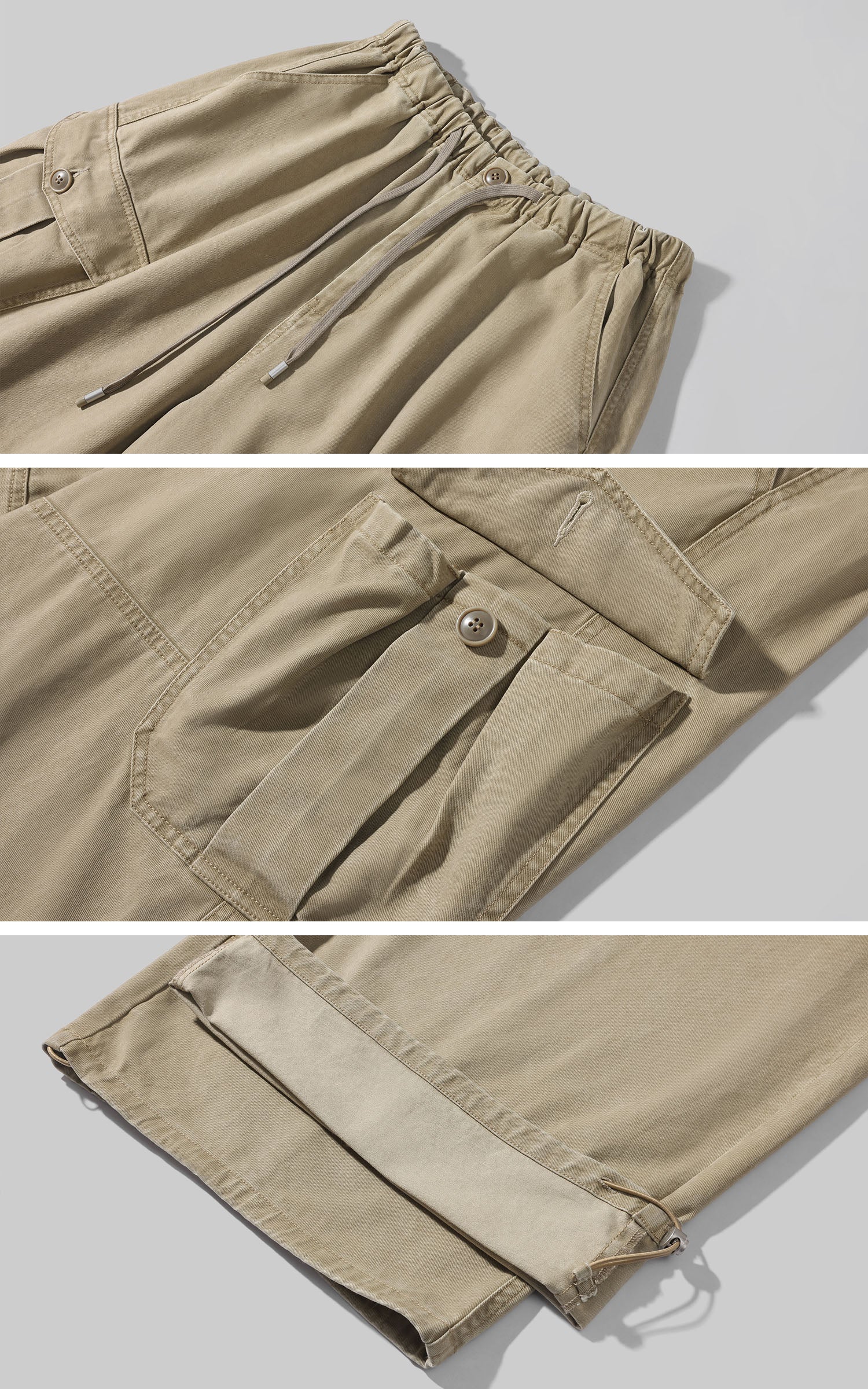 WARDEN EDGE Washed Utility Wide-Leg Cargo Pants