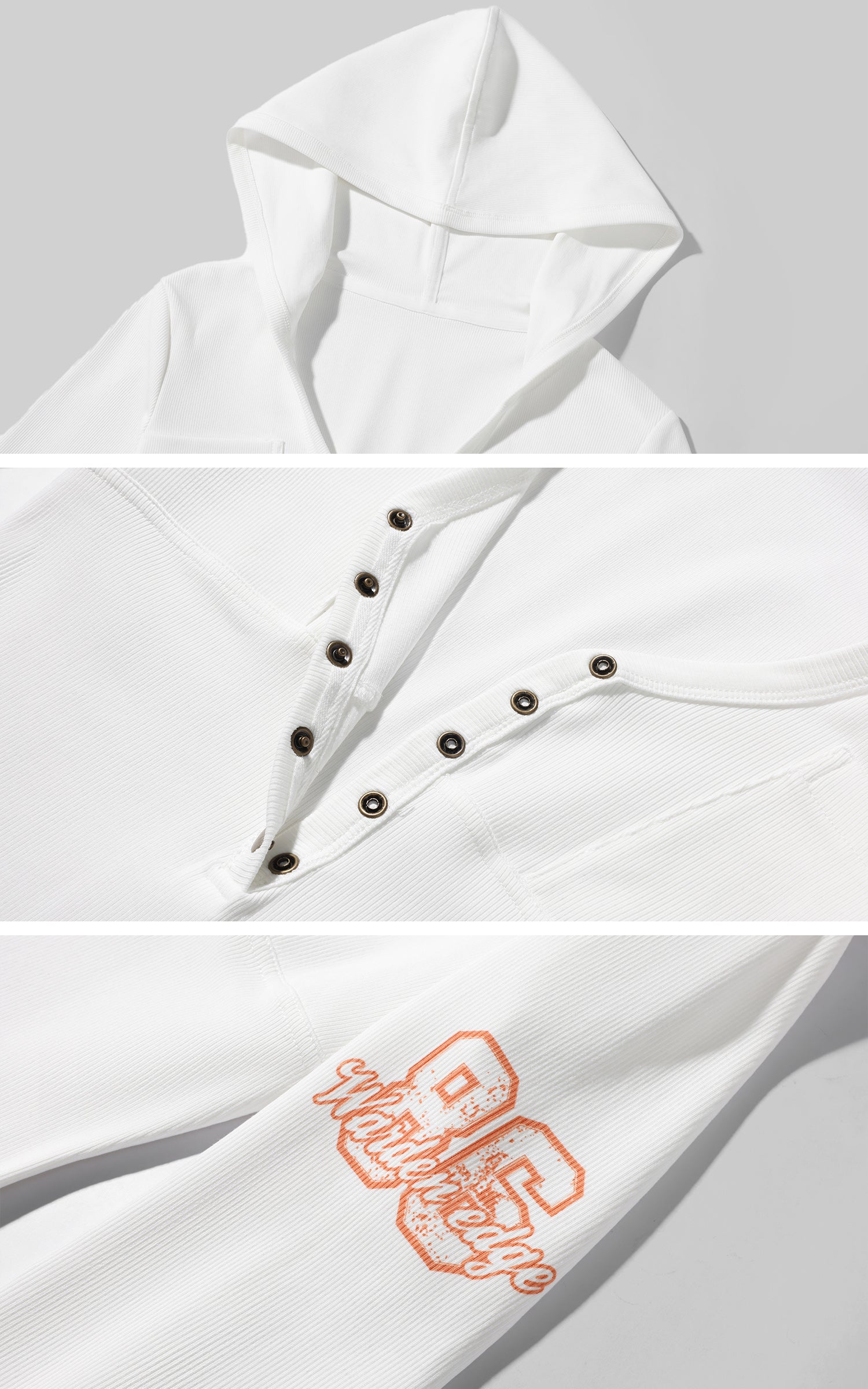 WARDEN EDGE 후드 헨리 슬림핏 긴팔 티셔츠