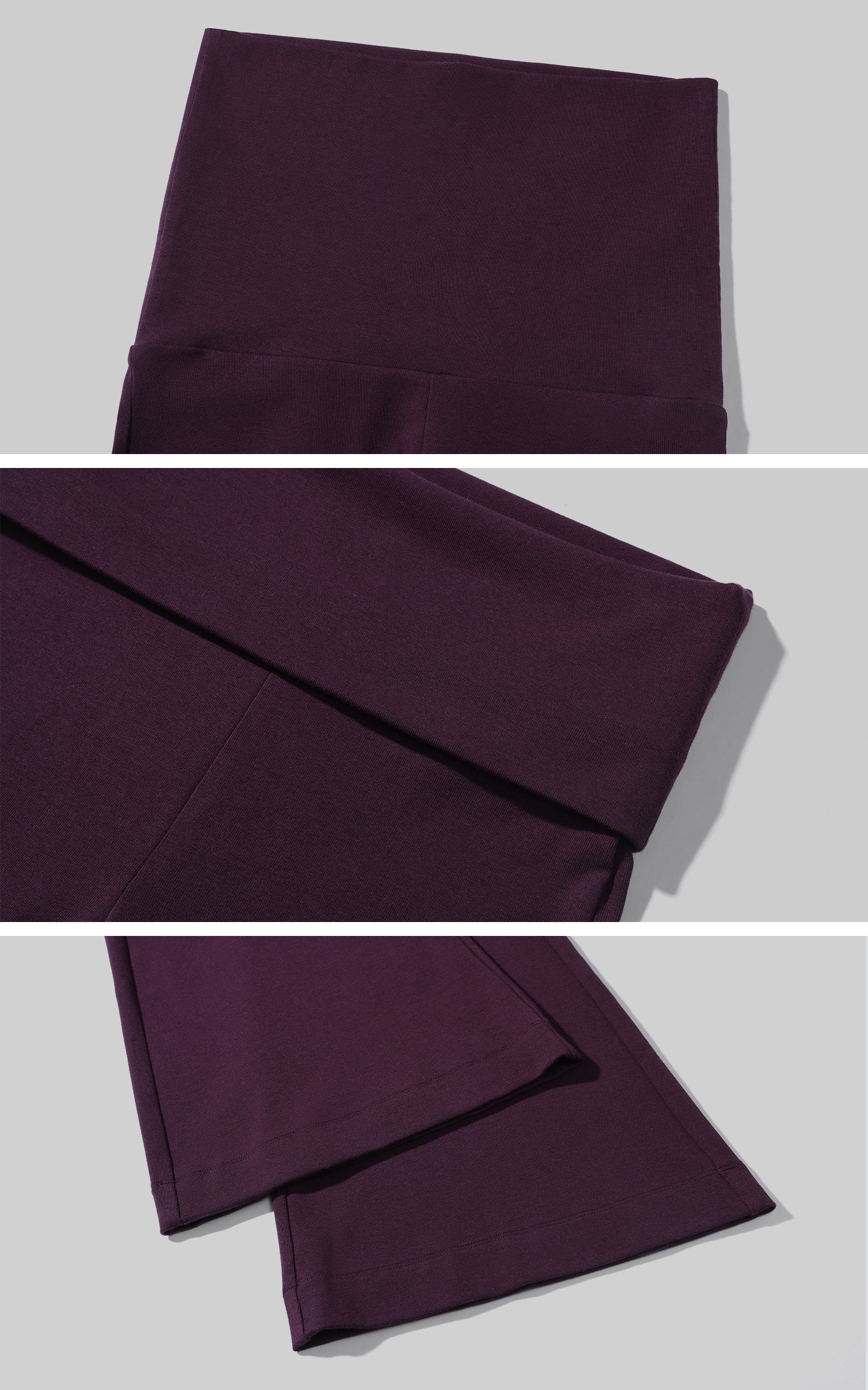 ROVENTE Ensemble T-shirt drapé dos nu en V profond et pantalon évasé