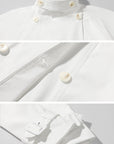 ROVENTE Cropped Double-Breasted Trench Jacket with Structured Lapels and Buckled Cuffs