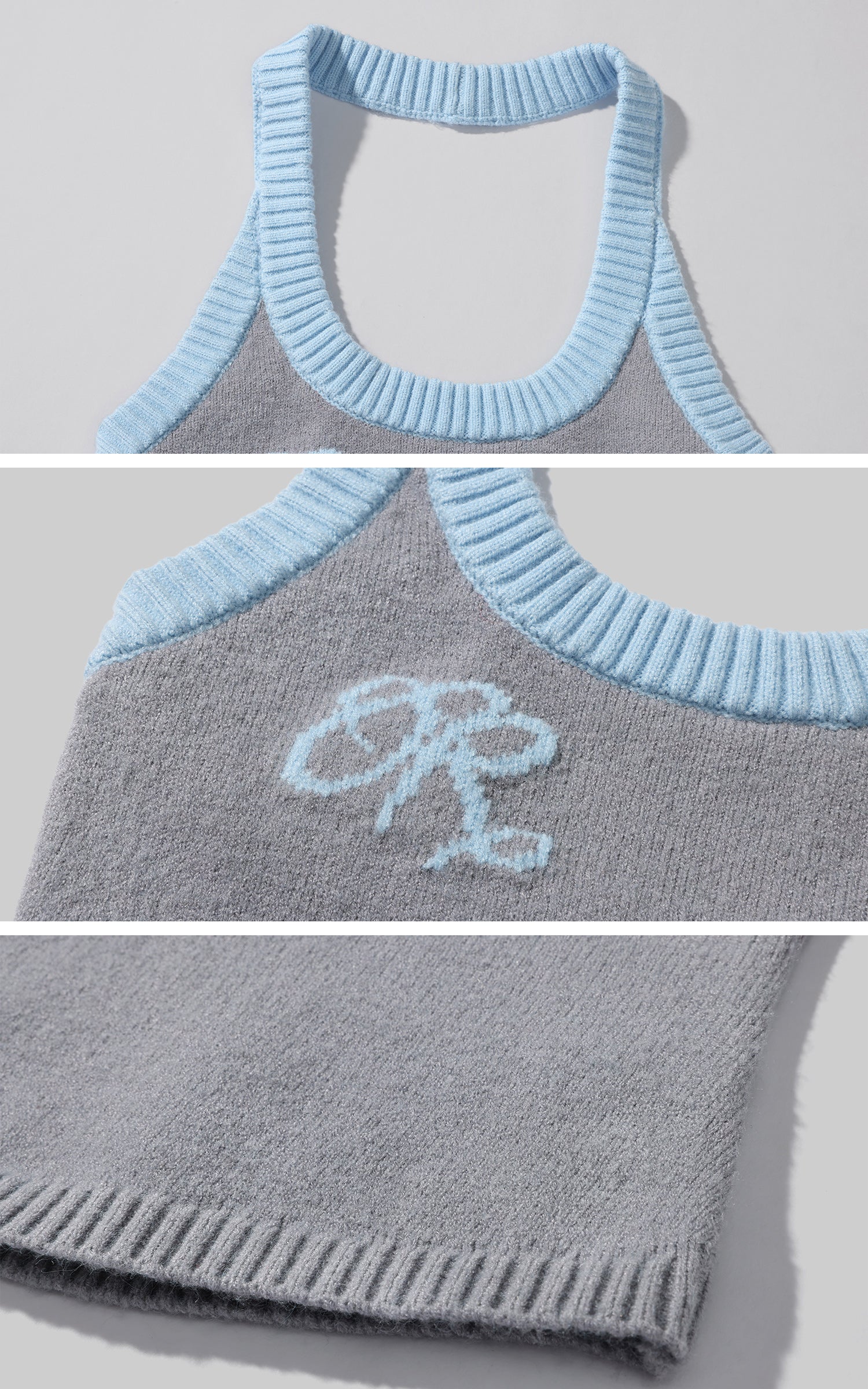 Rase le sol Two-Tone Ribbed Knit Tank Top