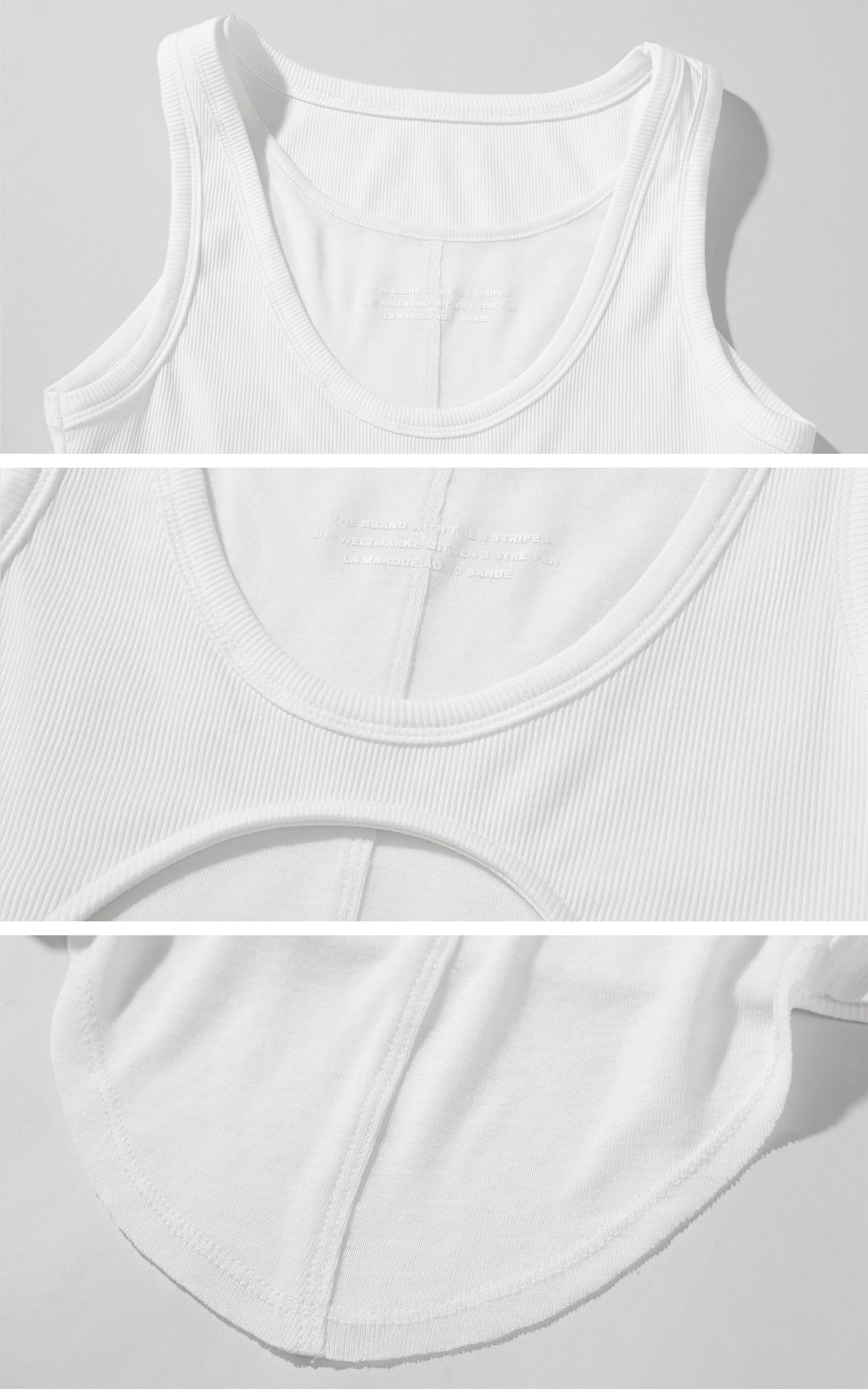 WARDEN EDGE Deconstructed Layered Tank Top with Cutout Back Design