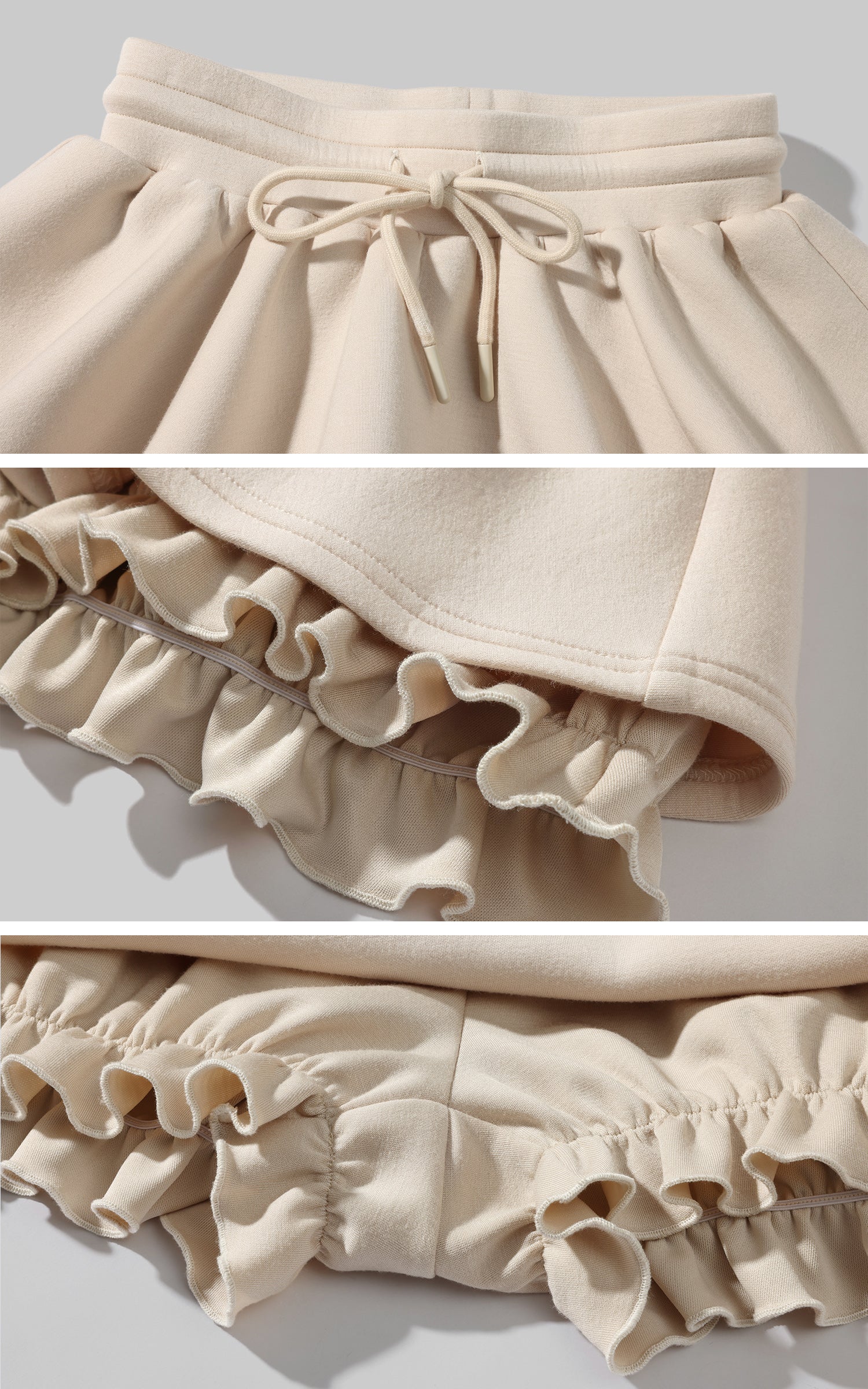 DreamyNerd Layered Ruffle Hem Mini Skirt - PINKPARKS