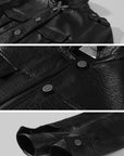 0122stepll Utility Pocket Leather Jacket