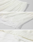 0122stepll Pleated Tube Top & Long Skirt Set