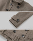 IAMXIAA Detachable Cape Double-Breasted Belted Jacket