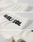 Rase le sol Deconstructed Wide-Neck Sweatshirt & Micro Shorts Set