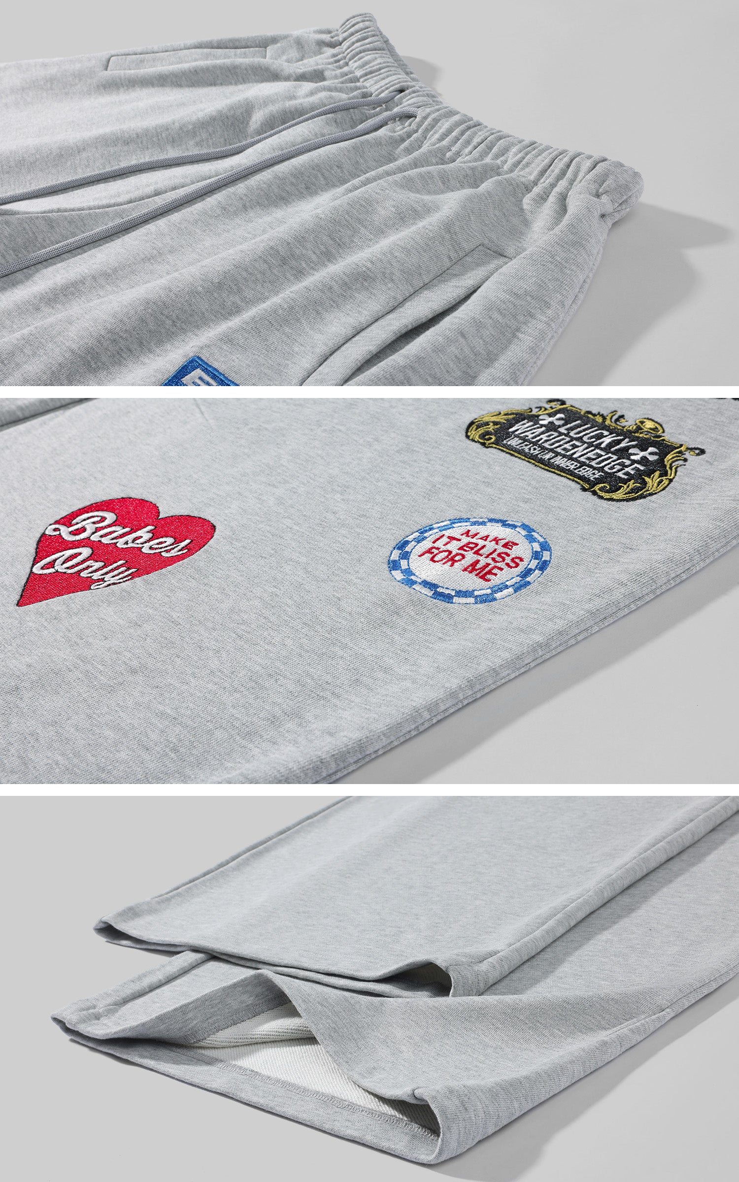 WARDEN EDGE Graphic Patch Wide-Leg Sweatpants