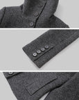 IAMXIAA Sculpted Funnel-Neck Fitted Jacket with Structured Shoulders
