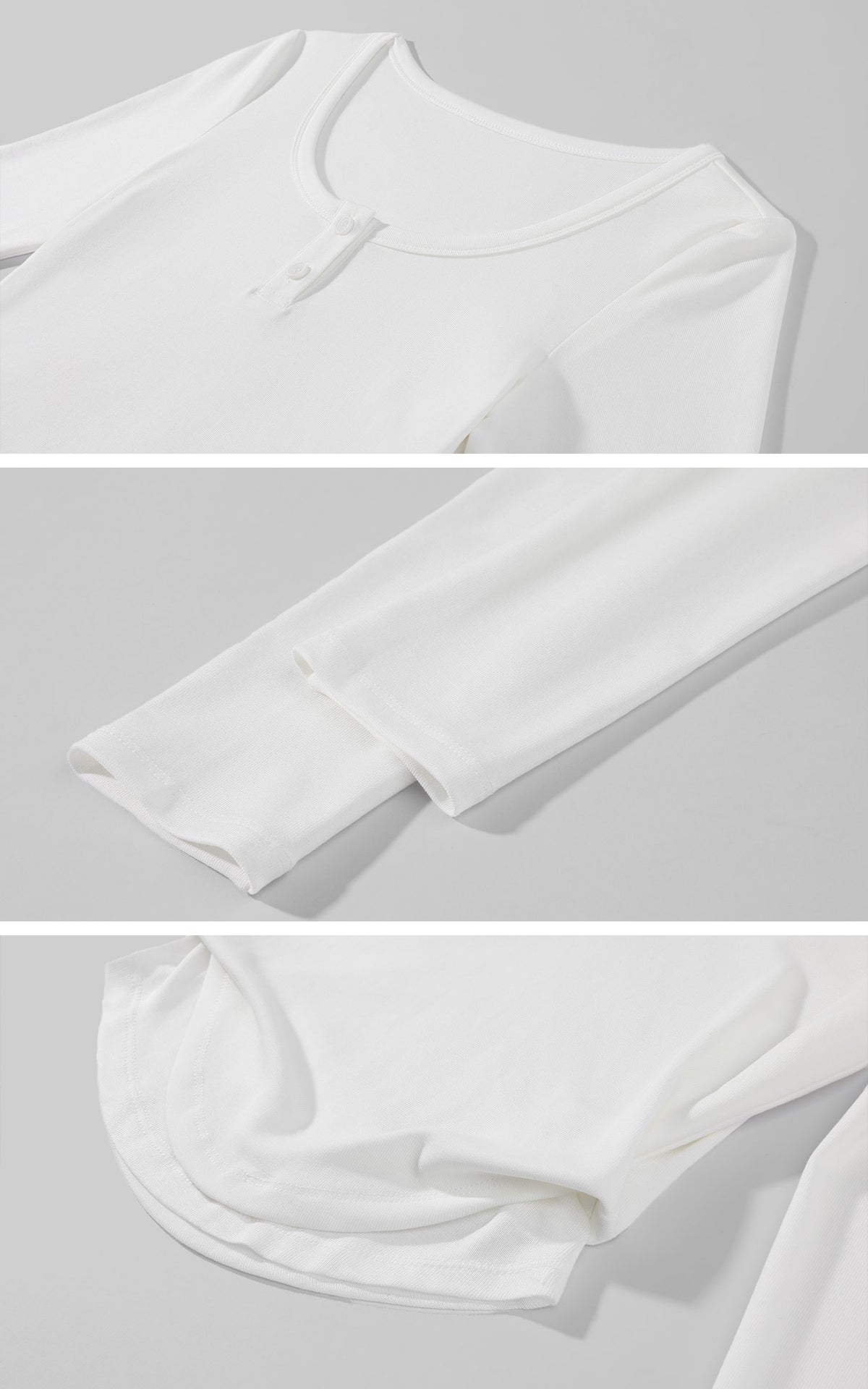 WARDEN EDGE Layered Hem Scoop-Neck Long Sleeve Top