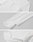 WARDEN EDGE Layered Hem Scoop-Neck Long Sleeve Top