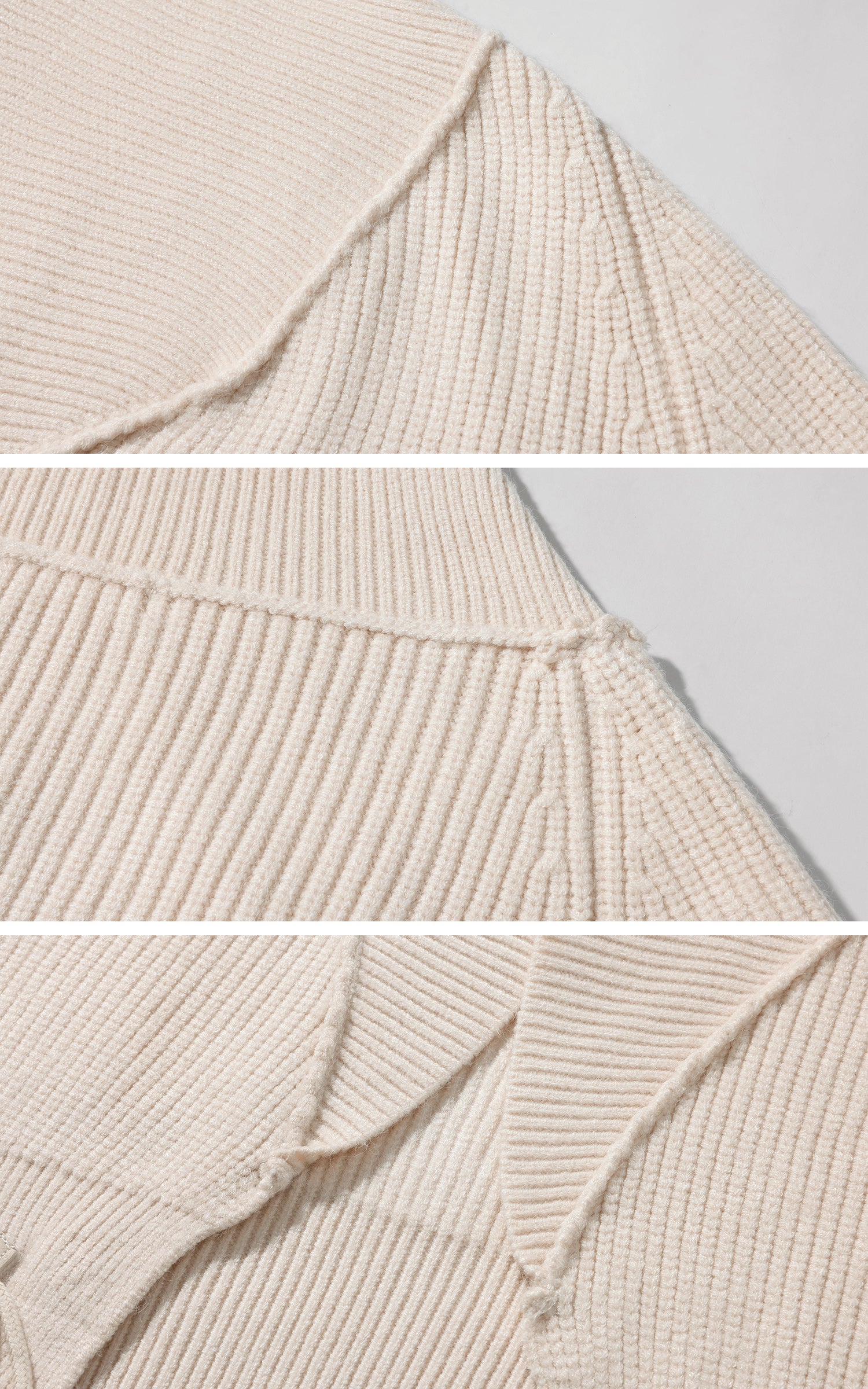 IAMXIAA 골지 니트 랩 가디건 여성 겨울 숄 칼라 스웨터