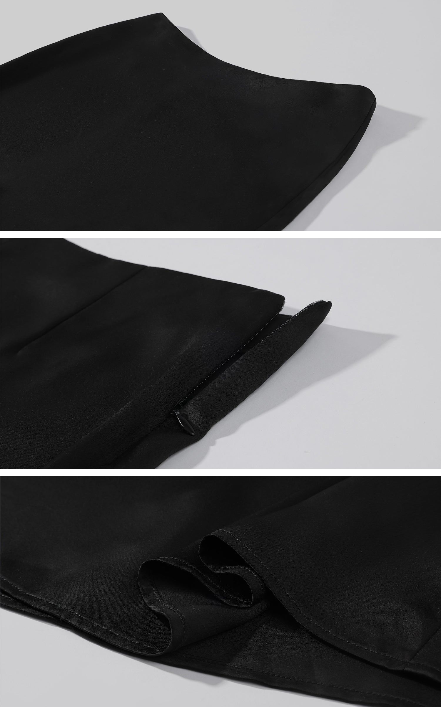 0122stepll Low-Rise Satin Mermaid Maxi Skirt