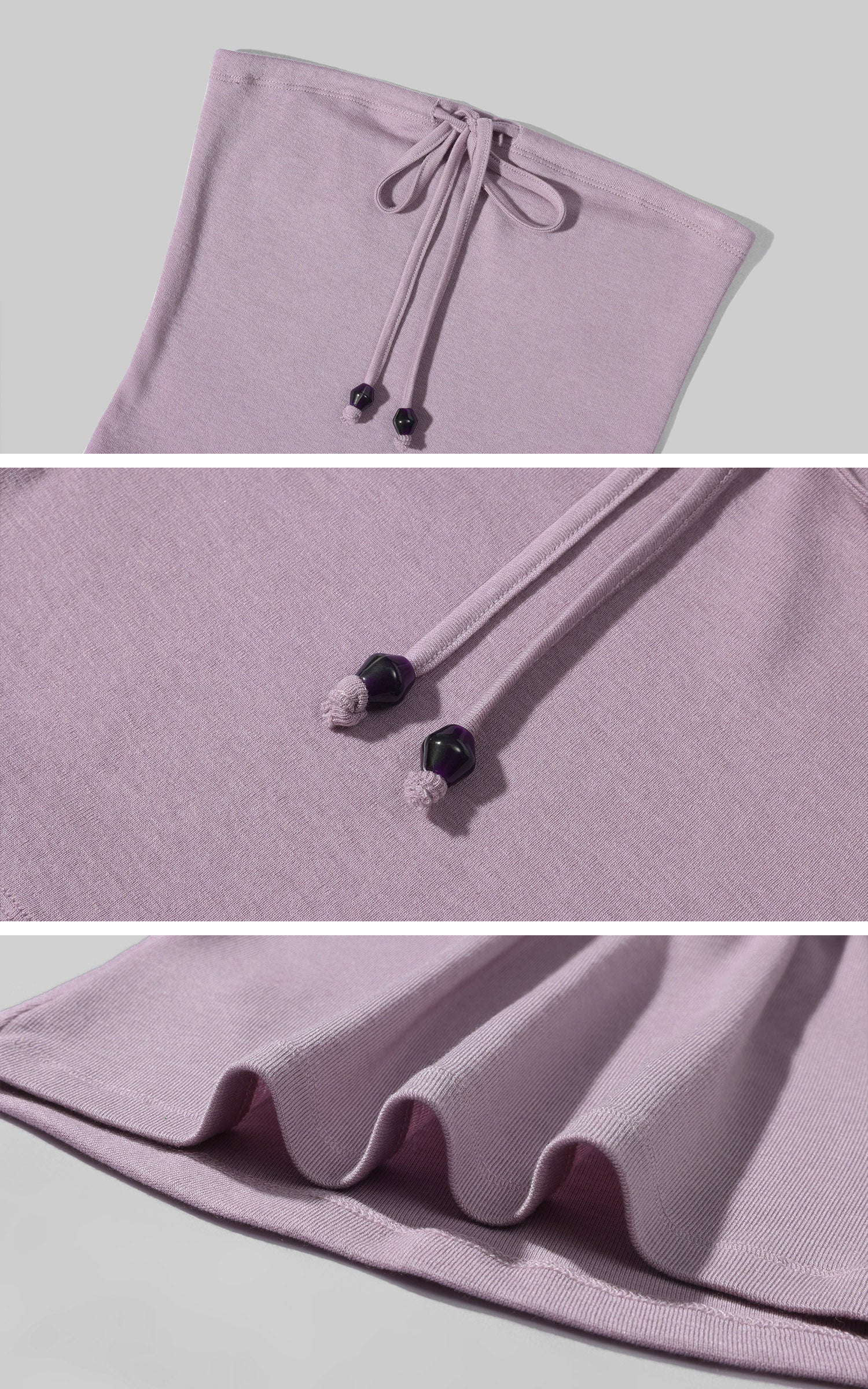 Hydrae Draped Shawl Strapless Top &amp; Wide-Leg Pants Set