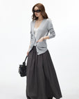 IAMXIAA Cardigan Classique Ajusté à Col V