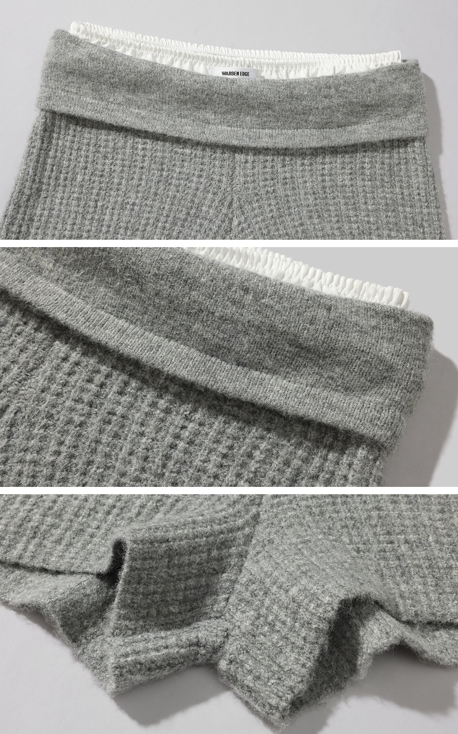 WARDEN EDGE Knit Texture High Waist Shorts