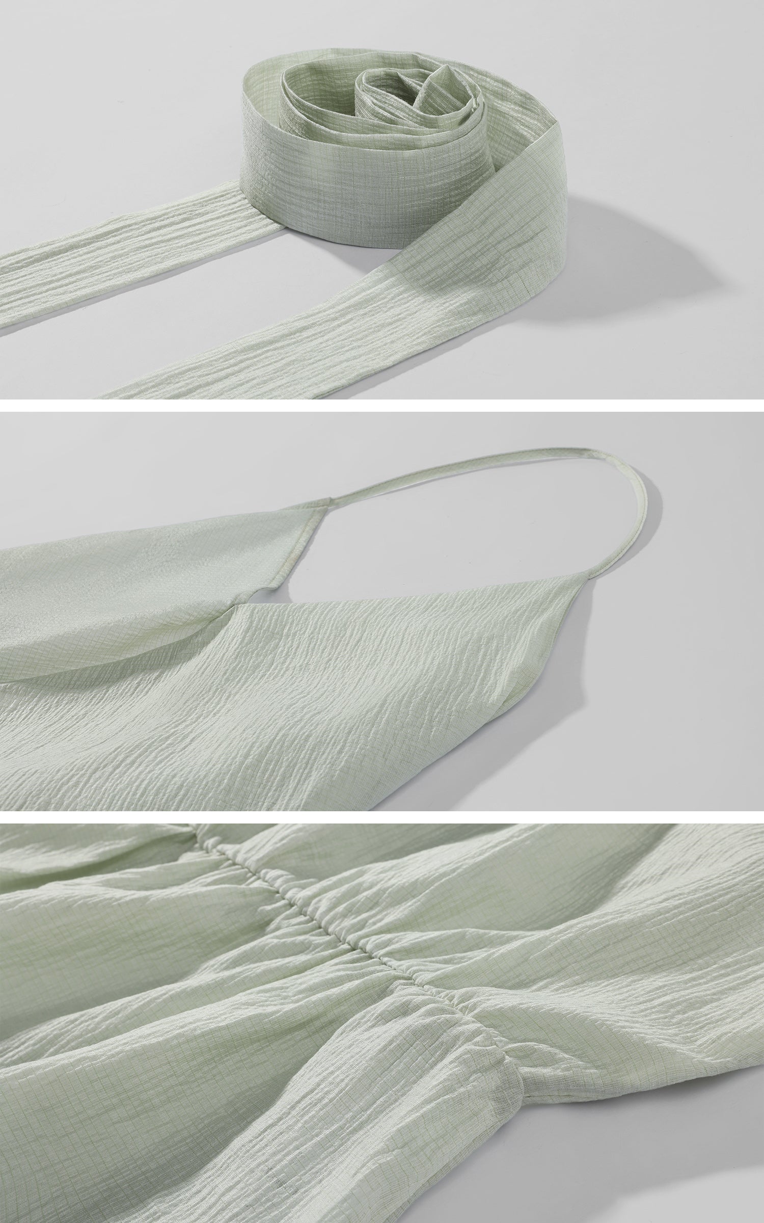 0122stepll Draped Halter Neck Tie Top
