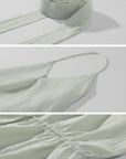 0122stepll Draped Halter Neck Tie Top